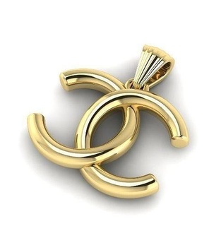 pendentif Chanel logo 806 bague boucles d'oreilles Kolco Sergi Dlya pechati 3dmodel imprimable sterling mode argent engagem platine bijoux engagement diamant anneaux missfox décoration pendentifs 3d print model - Mito3D