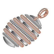 pendant charm 02 charm pendant gold silver  diamond bail jewelry pendants 3d print model - Mito3D