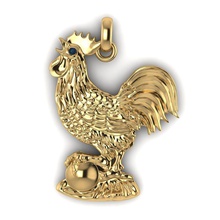 kolye tavuk takı cnc yazıcı mücevher 3d gem Gümüş altın elmas moda güzellik 3d print model - Mito3D