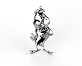 pingente frango galo lembrança joalheria jóias pássaro joias personalizadas pingentes 3d print model - Mito3D