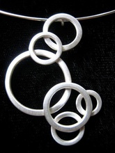 pendant circles jewelry modern abstract crop pendants 3d print model - Mito3D