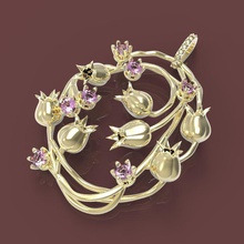 pendant cocoon-beginning jewelry cocoon beginning pendnat gold diamond pendants 3d print model - Mito3D