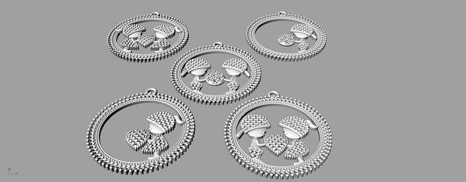 pendentif collection to mères pingente maemandala garçon fille joia ouro prata brinco mode 3D print model - Mito3D