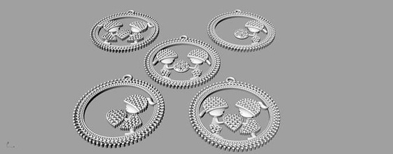colgante pendiente colección to madres pingente maemandala chico niña joia ouro prata brinco moda 3d print model - Mito3D