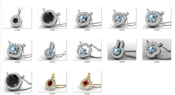 pendant colour stone 15 cad filespart 02 rhino matrix necklace ring engagement wedding band pendent diamond colourstone jewelry tiger lion crown fashion 3dmodel color stone rings  3d print model - Mito3D