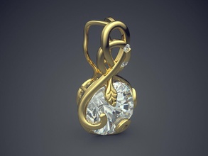 Anhänger komplexen Ornamenten cad-5455 Schmuck genial cad design detail diamond engagement gem gold Juwel Platin bedruckbar ist ring Ringe Silber Hochzeit - 3d print model - Mito3D
