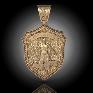 pendant cossack free ukraine 2 jewelry gold silver cnc fashion design necklace pendants trident national military liberty 3d print model - Mito3D