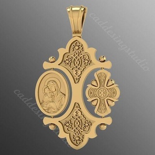 pendant cross bi1 jewelry jewel jesu jesus religion christ diamond brilliant gold sross pendants silver religiou object shining 3d print model - Mito3D