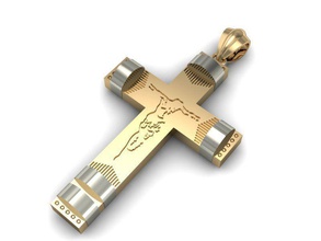 pendant cross jesus christmas jewelry christ noel holiday pendants 3d print model - Mito3D