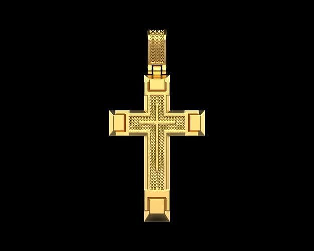 pendentif traverser n15 or argent blanc bijoux précieux imprimable luxe bijou pendentifs croix gemme Collier Croix d'Or croisés hommes 3D print model - Mito3D