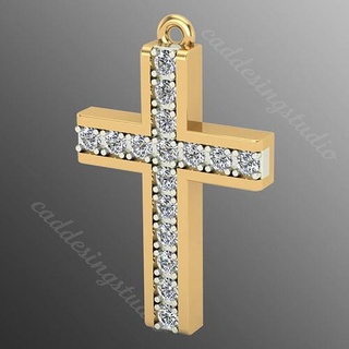pendant cross od28 jewelry precious gem jewel jesu jesus religion christ diamond brilliant gold sross pendants silver religiou object shining printable 3d print model - Mito3D