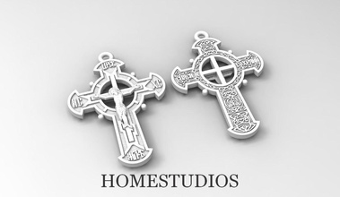 pendentif croix en deux parties bijoux de la jésus religion religieux dieu christ pendentifs or d'argent religiou objet jesu joyau cathédrale 3d print model - Mito3D