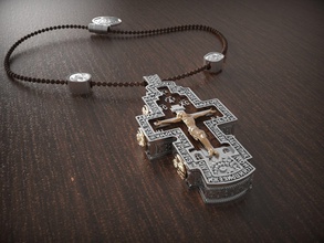 rusça kolye çapraz din buda dindar nesne heykel yahudi jesu katedral hıristiyan kutsal kitap yahudilik i̇branice takı gümüş 3d print model - Mito3D