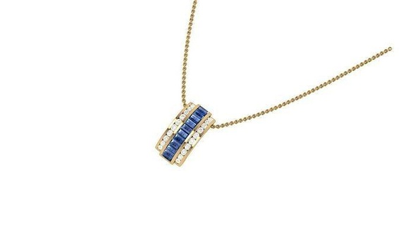 pendentif courbeavecdia bijoux accessoire Collier imprimable cadeau chaîne diamant bague gemme sterling argent mode bijou or platine 3d goujat pendaison pendentifs 3d print model - Mito3D