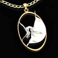 colgante de la bailarina joyería el plata gem imprimible cnc impresión oro sterling bailarín hop bola colgantes 3d print model - Mito3D