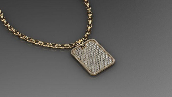 pendant diamond square pendant diamond gold design chrome square silver sterling printable jewel jewellery engagement jewelry pendants  3d print model - Mito3D