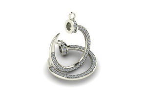 pingente de diamante jóias unhas ouro colar brilhantes bvlgari chanel tiffany pingentes 3d print model - Mito3D