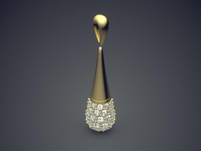 pendente diamanti on cad 3835 brillante design diamante fidanzamento gemma oro gioiello gioielleria platino stampabile squillare anelli argento nozze ciondoli 3d print model - Mito3D