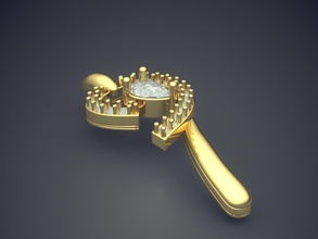 pendente diamanti p 1797 brillante cad design diamante fidanzamento gemma oro gioiello gioielleria platino stampabile squillare anelli argento nozze ciondoli 3d print model - Mito3D