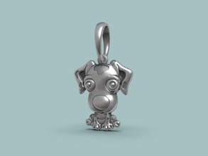 pendant dog animals printing silver metal jewelry pendants 3d print model - Mito3D