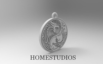 pendant dragons jewelry dragon fantasy golden pendants skyrim gold printable magical sterling silver engagement jewellery necklace fashion beauty jewel 3d print model - Mito3D
