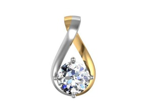 colgante drib la joyería comprar 3d modelo brillante cad el diamante elegante compromiso de moda gem oro platino jewelryprint jewelrywax precioso printversion plata boda colgantes 3d print model - Mito3D