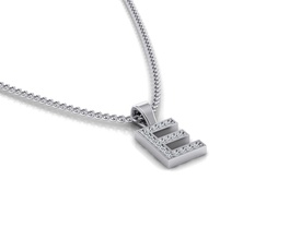 kolye e mektup elmaslar takı yazdırılabilir alfabe harfler mücevher gümüş yazı tipi dil hediye ışık ilk baş harfleri asılı hafif 3d print model - Mito3D