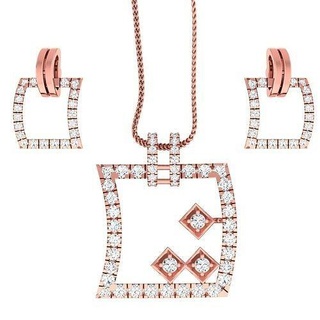 kolye küpe kombo düğün mücevher yazdırılabilir elmas takı Ayarlamak çiviler çemberler 3d print model - Mito3D