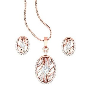 pingente brincos combo Casamento jóias imprimível diamante joalheria conjunto pingentes pregos hoopsandhuggies colar 3d print model - Mito3D