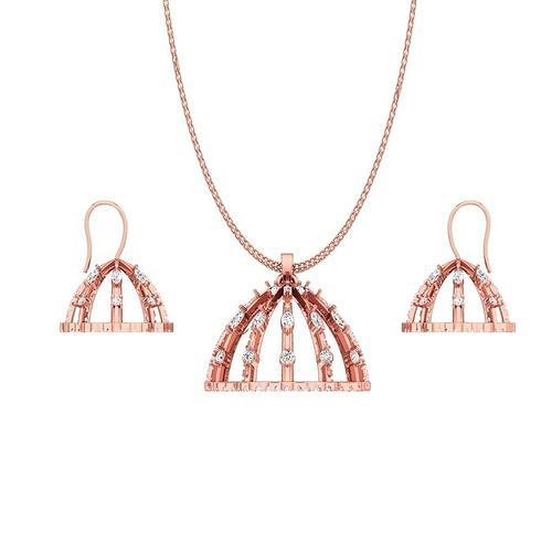 pendente orecchini combo nozze gioielleria stampabile diamante impostato ciondoli borchie hoopsandhuggies collana 3D print model - Mito3D