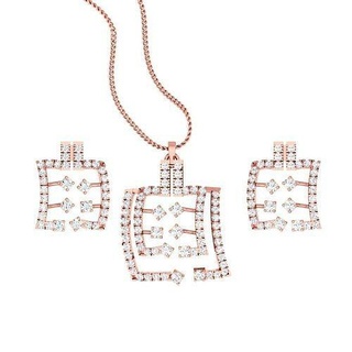 Anhänger Ohrringe Combo Hochzeit Schmuck druckbar Diamant einstellen Bolzen Reifen Huggies Halskette 3d print model - Mito3D