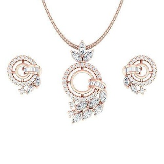 pendente orecchini combo nozze gioielleria stampabile diamante impostato ciondoli borchie hoopsandhuggies collana 3d print model - Mito3D