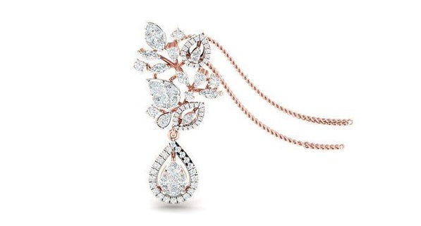 pendant earrings combo - 0053 gold sterling precious brilliant luxury studs pendants necklace diamond jewelry wedding jewellery jewel printable hoopsandhuggies 3d print model - Mito3D