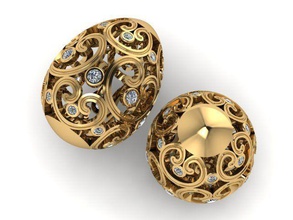 pendant egg jewelry gold silver 3d print pendants 3d print model - Mito3D