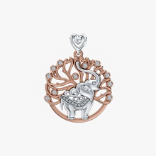 pendente elefante v1 gioielleria oro argento diamante design elegante gemma donne stampabile albero vescovo animale gioiello cnc platino sculture ciondoli 3d print model - Mito3D