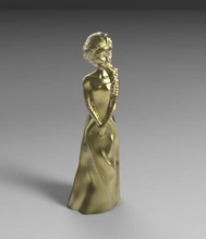 pendentif elza bijoux figure or d'argent 3d d'impression pendentifs 3d print model - Mito3D