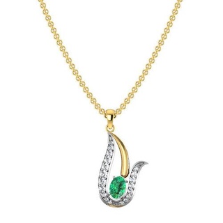 pendant emerald brilliant cad design detail diamond engagement gem gold jewel jewellery platinum printable ring rings silver wedding pentant jewelry 3d print model - Mito3D