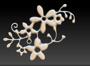 pendente fiore forma design arte astratto decorazione natura moderno gioielleria ciondoli 3d print model - Mito3D