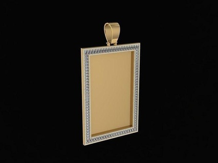 pendant frame jewelry gold pendants printable necklace jewellery diamond gem jewel jewelri engagement engagem wedding cad 3d 3d print model - Mito3D