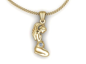 pendant future mother jewelry printable gold silver stl 3ds obj cad nature print necklaces jewellery pregnant woman pendants 3d print model - Mito3D