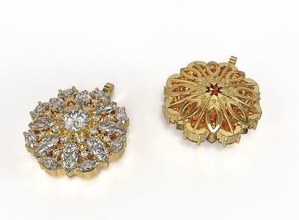 colgante pendiente gemas colgantes oro plata diamante joyería brillante joya lujos 3d print model - Mito3D