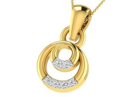 colgante pendiente gemas pendnat joyería diamante brillante joya oro colgantes 3d print model - Mito3D
