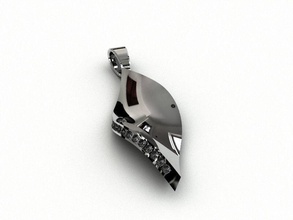 pendant gems 3d printable model jewelry silver necklace gem sterling twisted stones pendants charm twistedcharm 3d print model - Mito3D