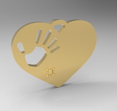 pendant gift mom birth jewelry business human love art sign pendants 3d print model - Mito3D
