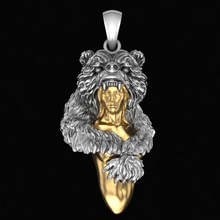 pendant girl shoes bear gold silver gir art sculpture sterling cnc printing figure printable jewelry pendants 3d print model - Mito3D