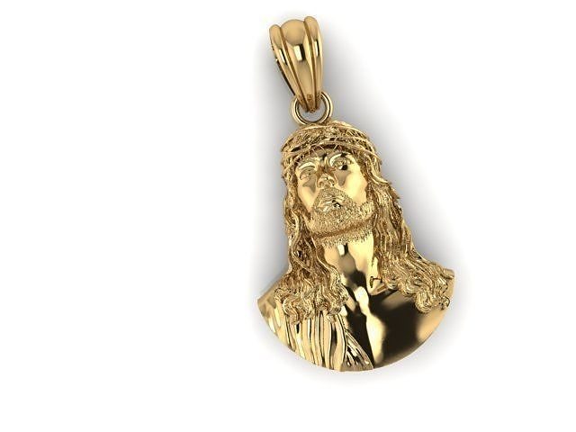 pendente dio jesu oro collana argento gioielleria ciondoli 3D print model - Mito3D