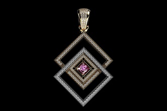 pendant gold diamond silver white sterling fashion beauty necklace jewellery brilliant sapphire ruby jewelry pendants engagement ring diamant brillant 3d print model - Mito3D