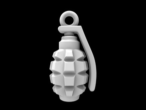 pendant grenade jewelry fire weapon war pendants 3d print model - Mito3D