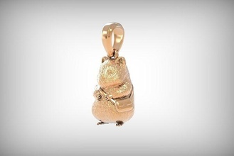 pendant hamster gold silver rodent small animal 3dhamster 3dprint jewel jeweller stlhamster stlpedant jewelry pendants fat man mouse 3d print model - Mito3D
