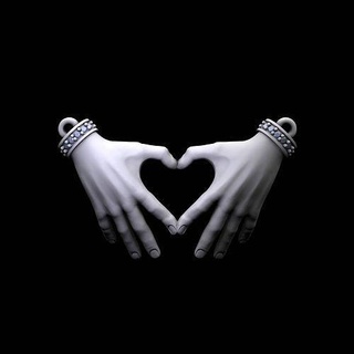 pingente mãos juntos escultura joalheria esqueleto dentes prata esterlina imprimível criatura argolas mão vintag colar 3d print model - Mito3D